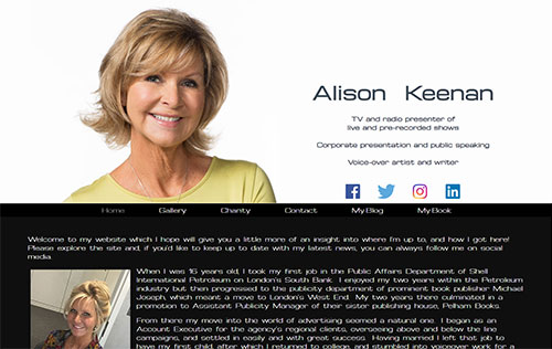 Alison Keenan website by Ballynet