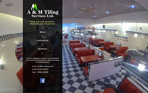 A & M Tiling Services Ltd website by Ballynet