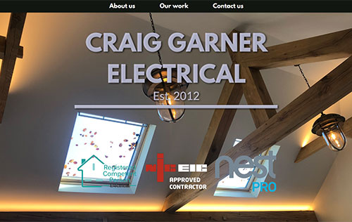 Craig Garner Electrical website by Ballynet