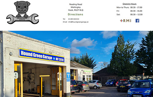 Hound Green Garage website by Ballynet