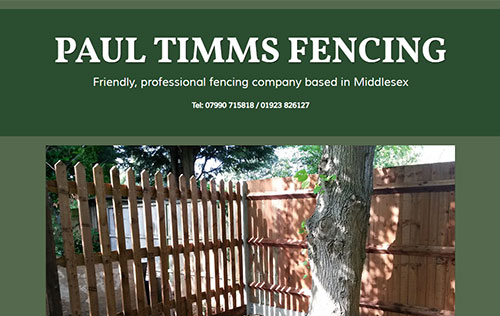 Paul Timms Fencing website by Ballynet