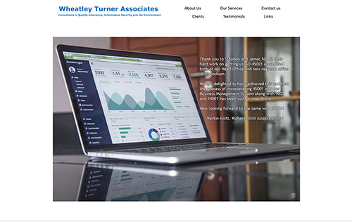 Wheatley Turner Associates website by Ballynet
